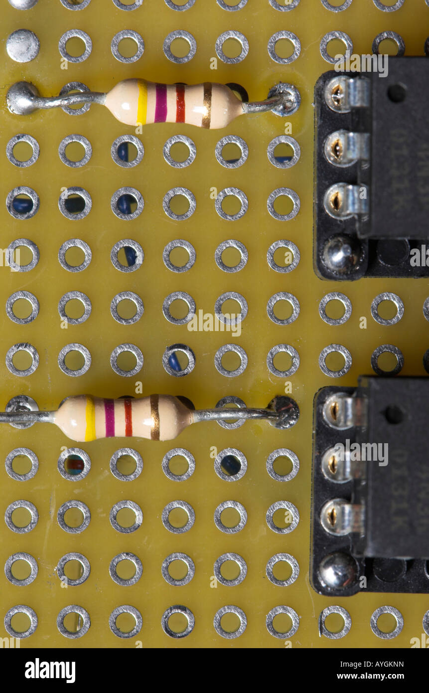 Electronic breadboard Stock Photo Alamy