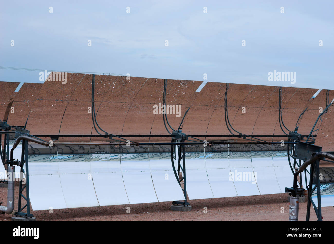 Solar Electric Generating Systems power plant in Daggett, Mojave desert, California, USA. Stock Photo