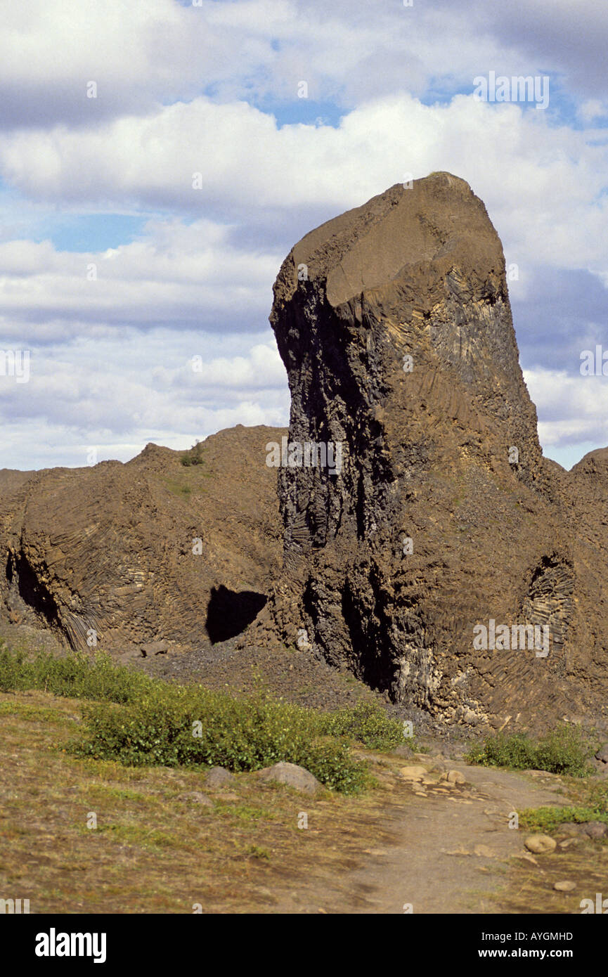strange rock formations in the Jokulsargljufur National Park Iceland Stock Photo