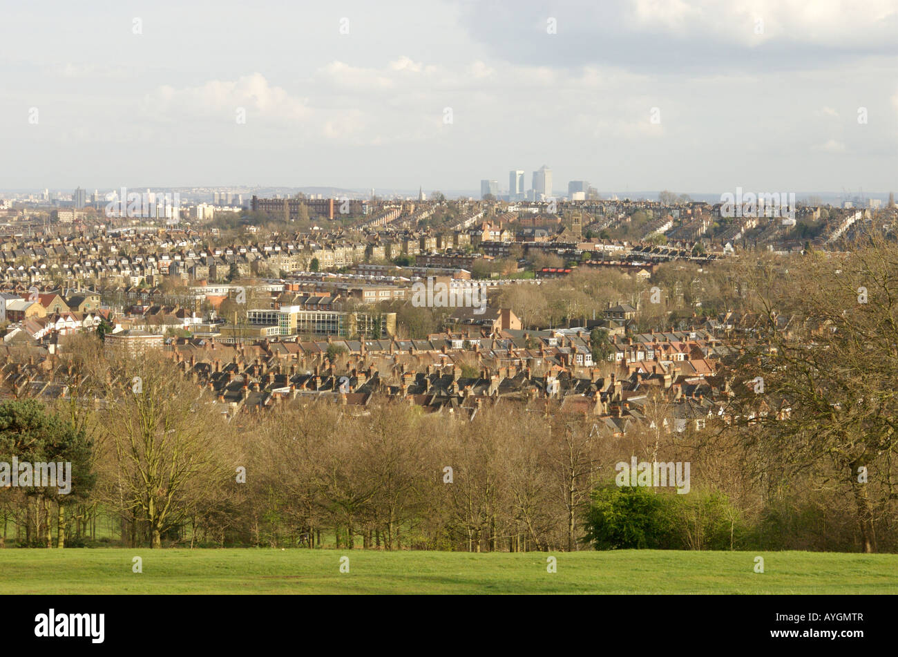 Alexandra Palace View Canary Wharf High Resolution Stock Photography ...