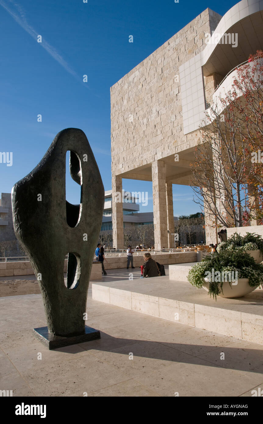 Sculpture at John Paul Getty Center in Los Angeles California United States Stock Photo