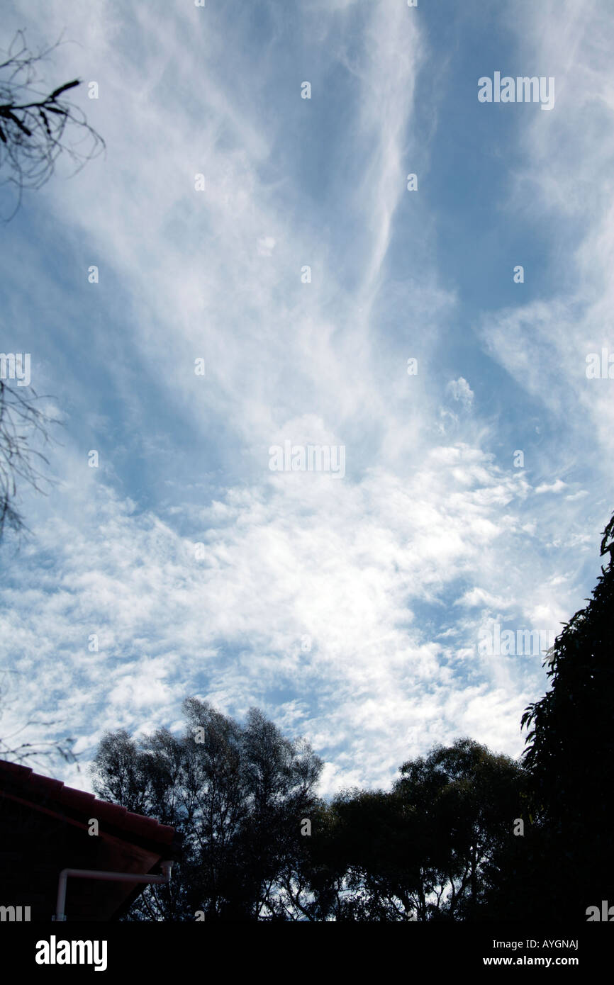 Altocumulus and Cirrus Cloud Stock Photo
