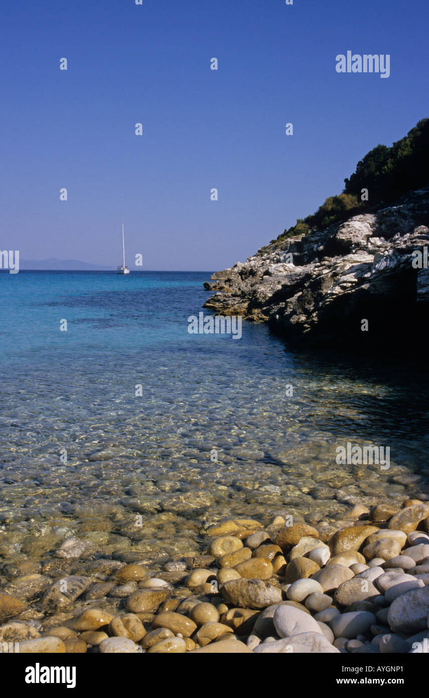 A SOLITARY COVE IN ANTIPAXOS ISLAND GREECE Stock Photo Alamy