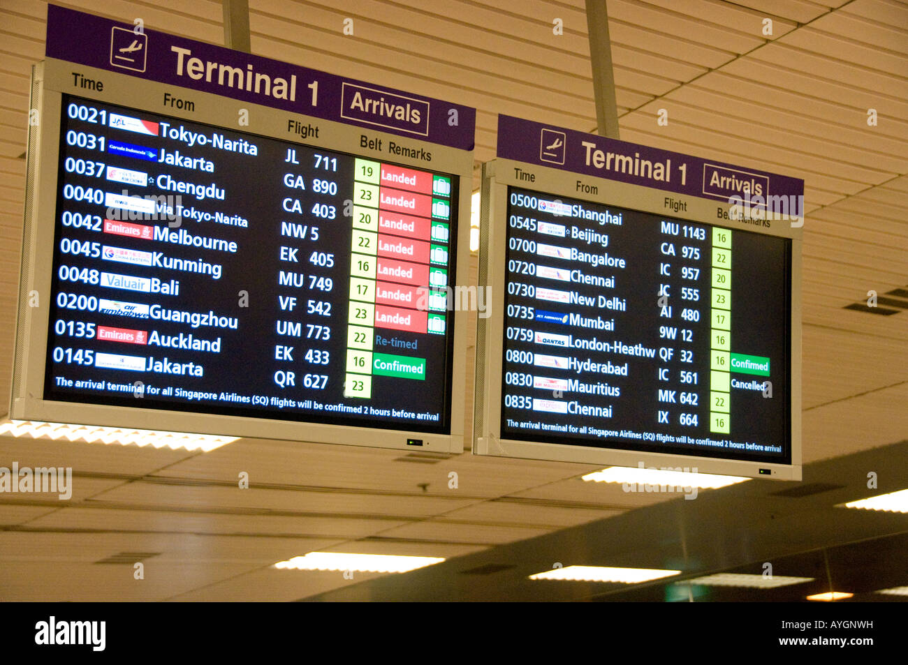 CRT monitors at airport for departure and arrival times Stock Photo - Alamy