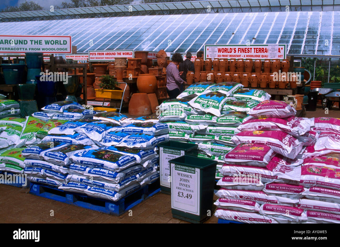 Garden Centre Chessington Surrey Stock Photo Alamy
