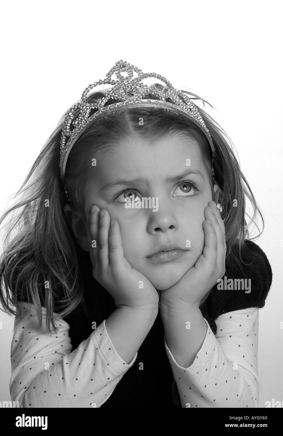 Grumpy Little Princess Stock Photo