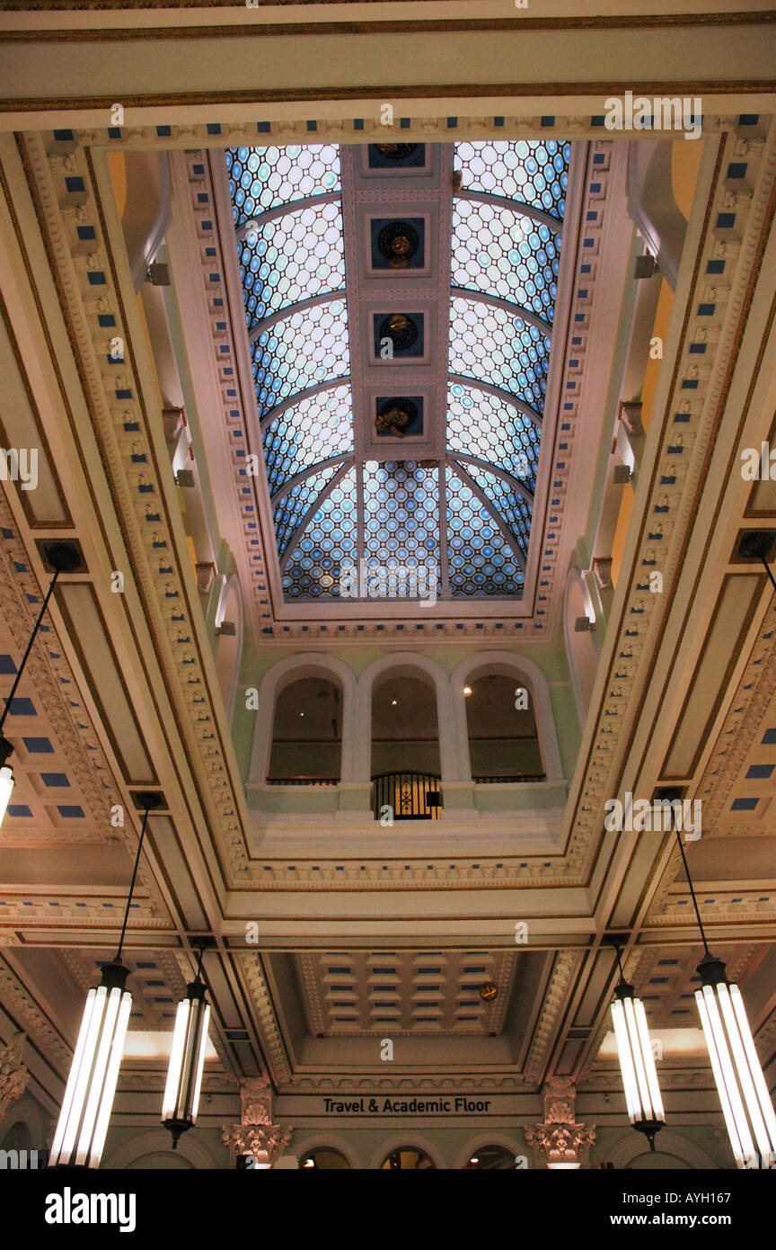 Birmingham Waterstones book shop with spectacular ceiling and lantern