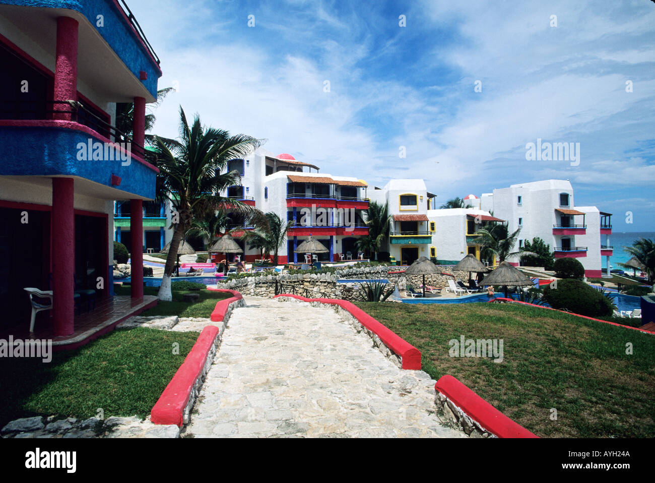 Resort at the Hotel Zone Cancun Mexico Stock Photo Alamy