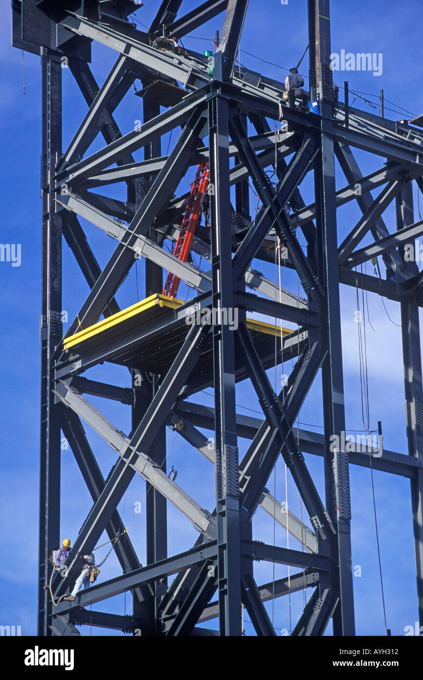 steel beams at construction site Stock Photo Alamy