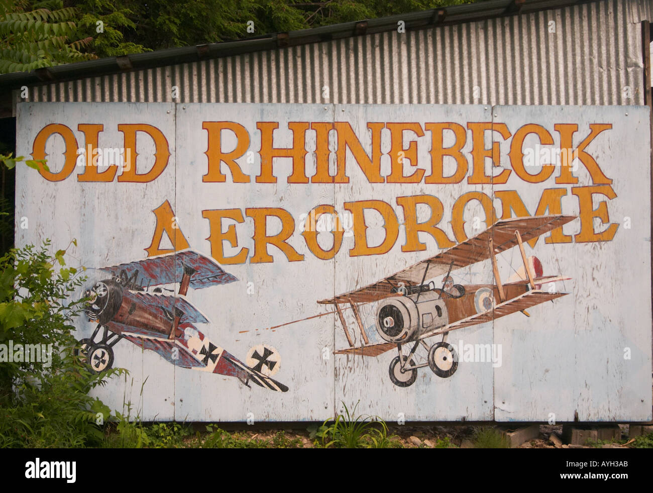 Rhinebeck Air Show Billboard Stock Photo Alamy