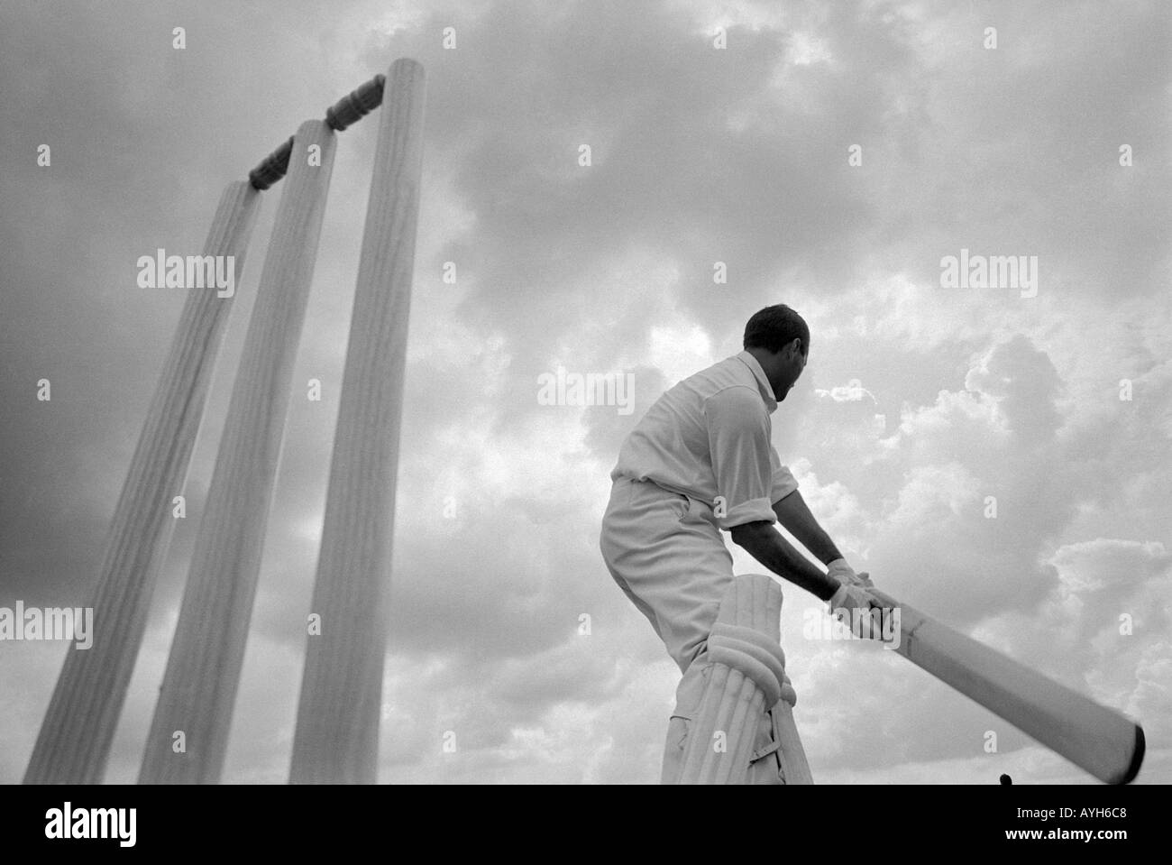 Basil D Oliveria batting for Worcester in the 1960s Stock Photo