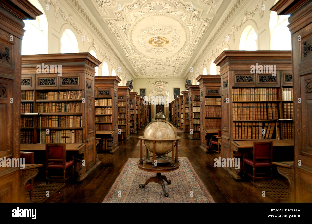 Library at Queens College Oxford Stock Photo