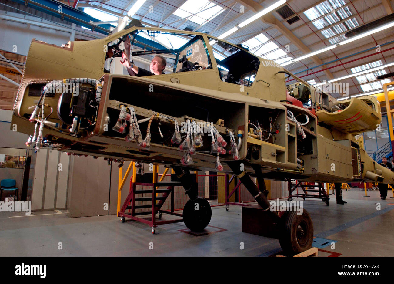 A Skilled Fitter Working At The Westland Helicopter Factory Yeovil