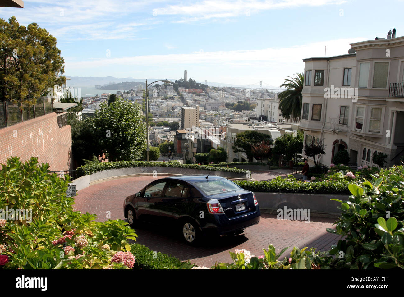 Lombard Crooked Street San Francisco California USA Stock Photo Alamy