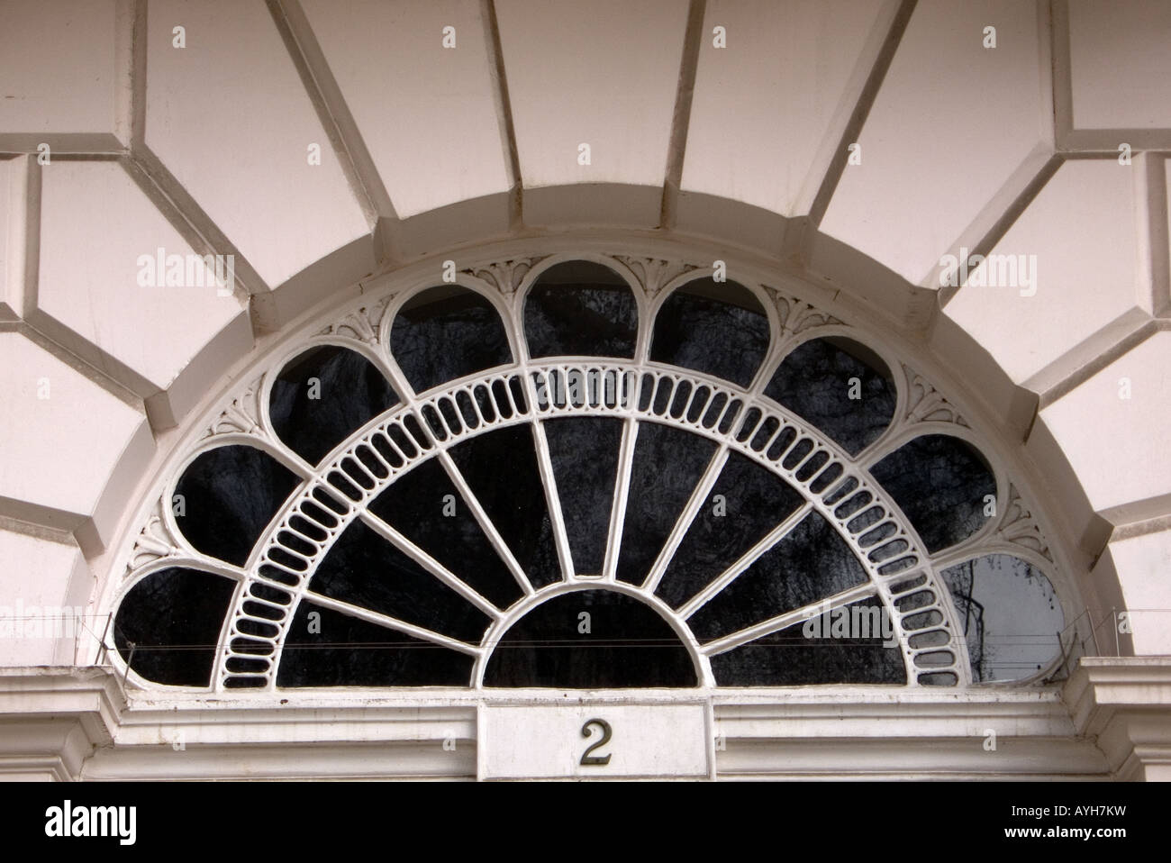 fanlight Fitzroy Square London England UK Stock Photo Alamy