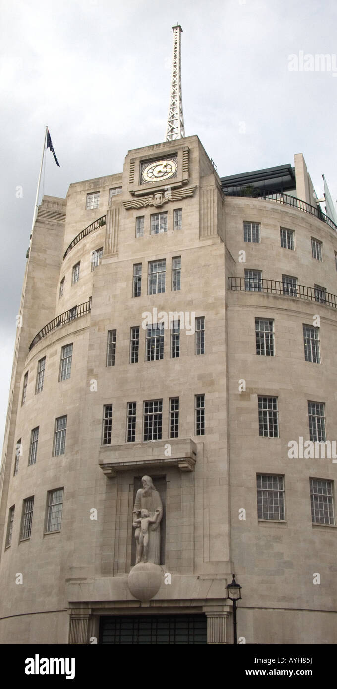 Broadcasting House Portland Place London England UK Stock Photo