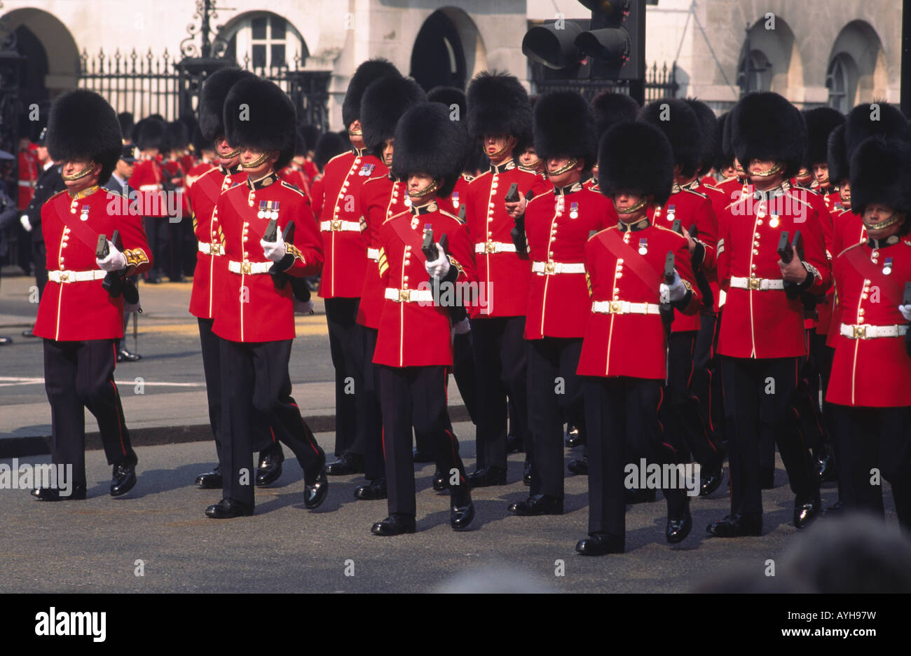 The funeral of Queen Elizabeth the Queen Mother Stock Photo Alamy
