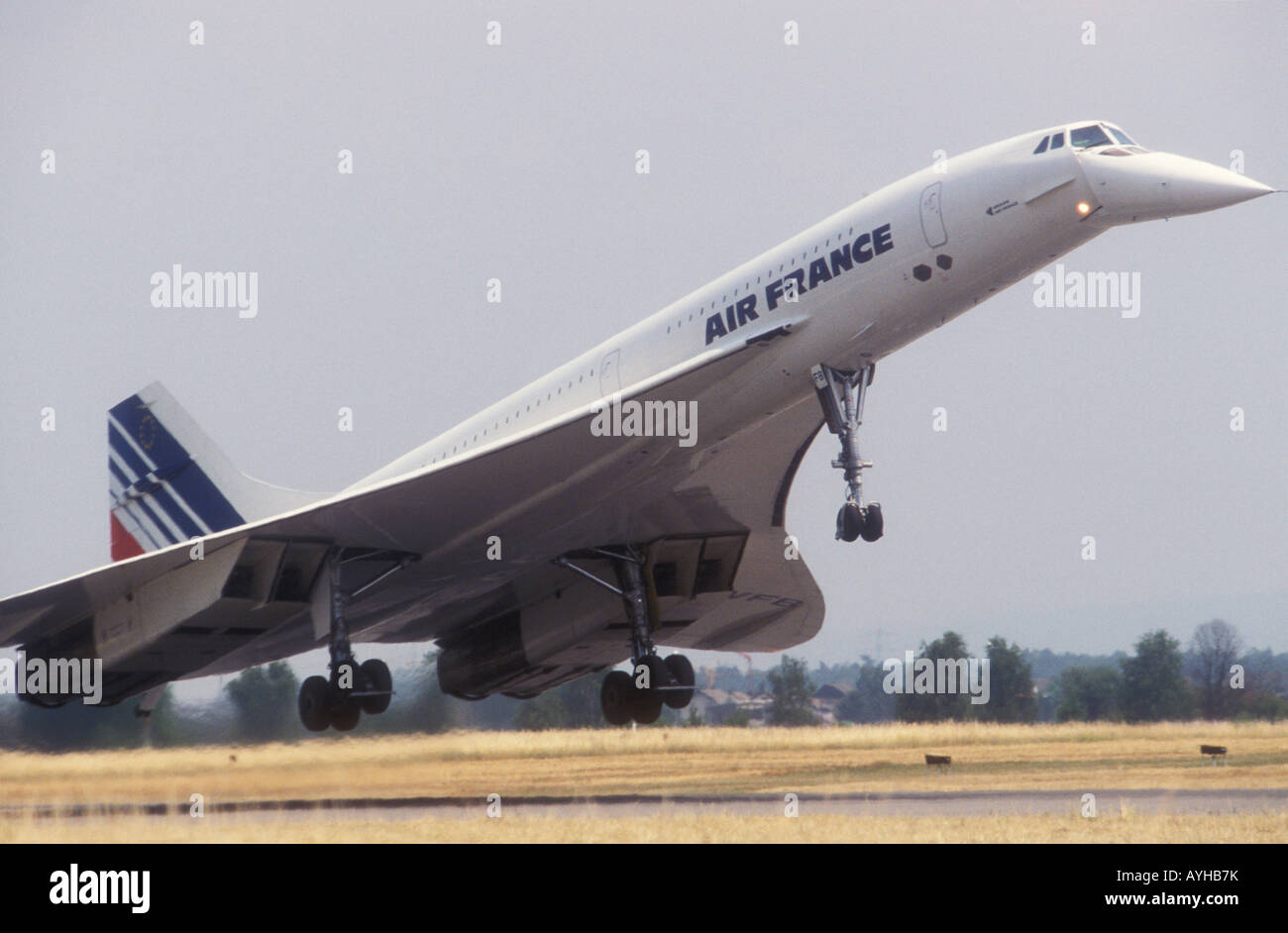 Concorde, F-BVFB, final landing, Baden-Baden, Germany, 2003 Stock Photo
