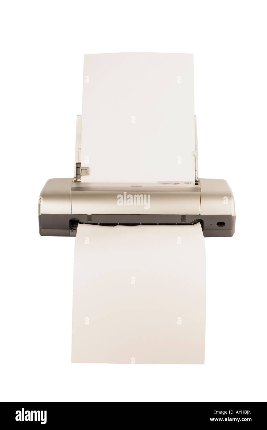 technology computer printinter with paper for edit Stock Photo