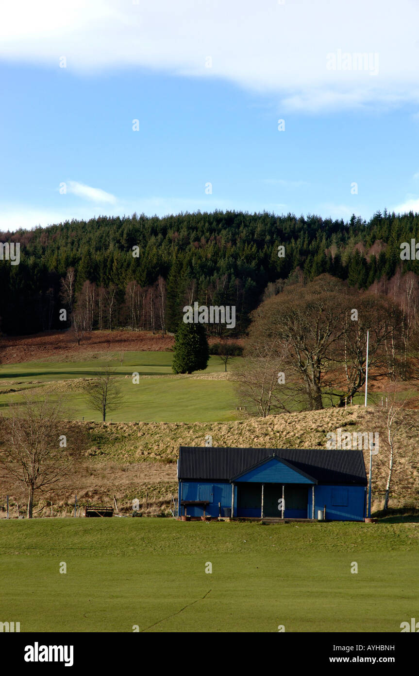 Farmlands surrounding the local town of Crieff Perthshire Scotland Stock Photo