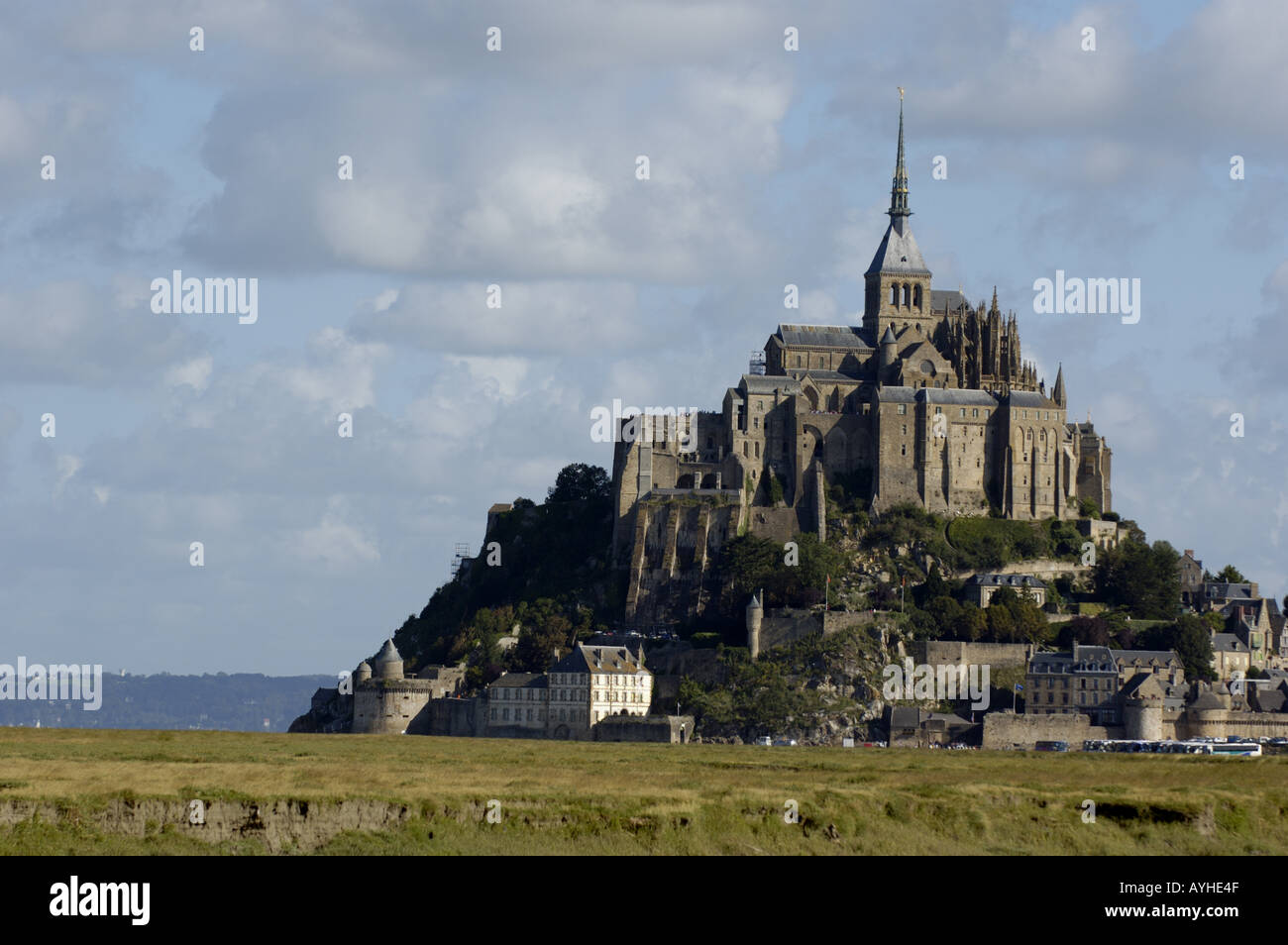 Mont st michel the mount with the gothic abbey Stock Photo - Alamy