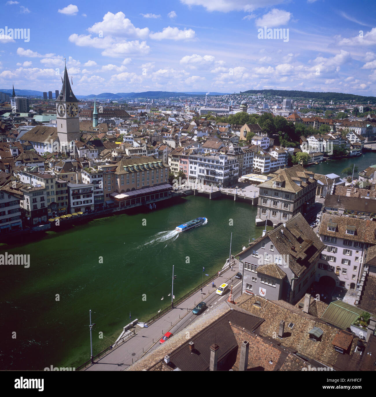 Limmat river scenic skyline zurich hi-res stock photography and images ...