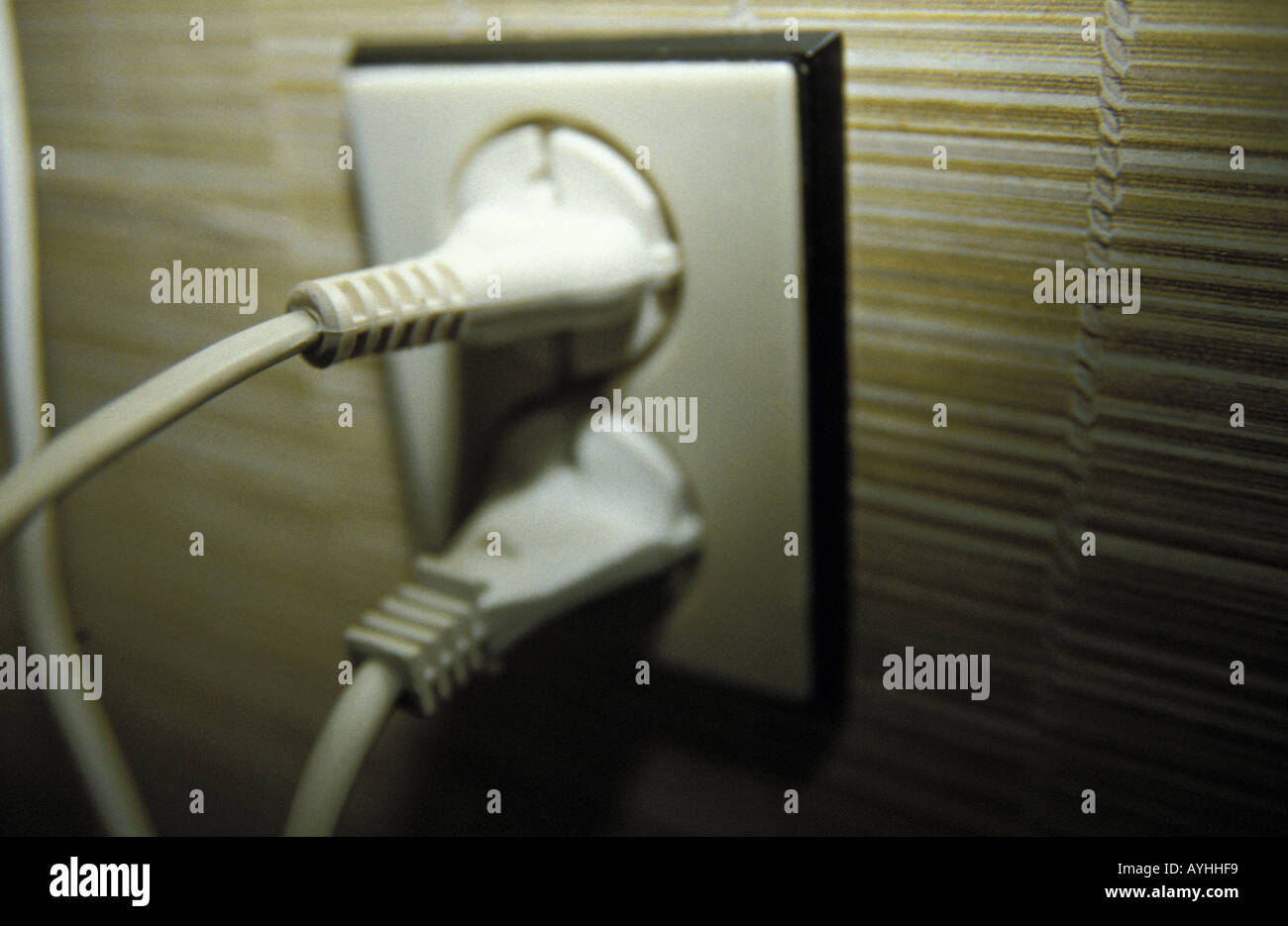 Stecker in Steckdose Stock Photo - Alamy
