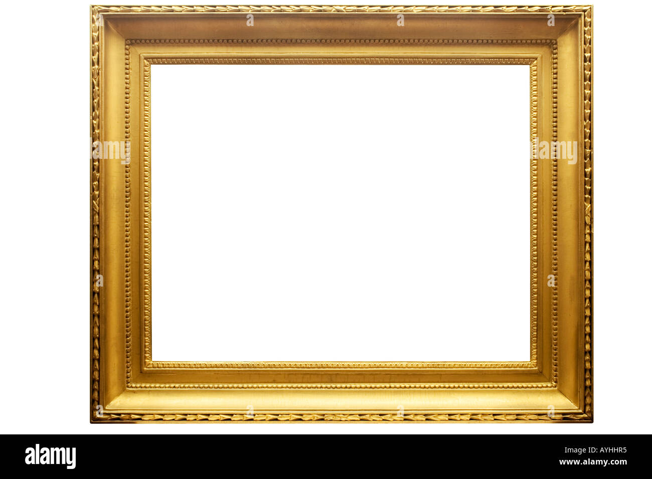 Rectangular Golden Picture Frame Stock Photo Alamy