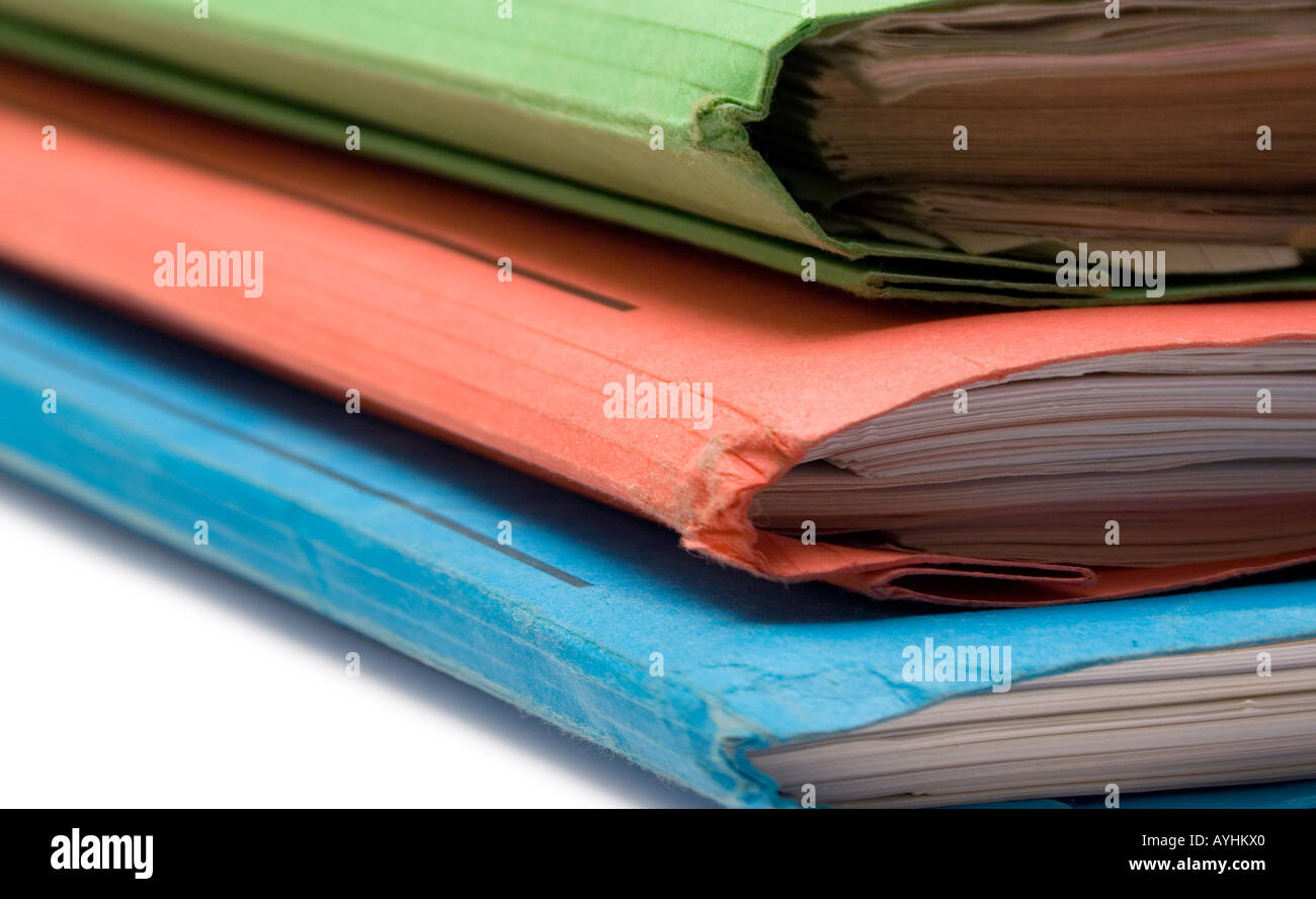 Colorful Binders (Front Side View Stock Photo Alamy
