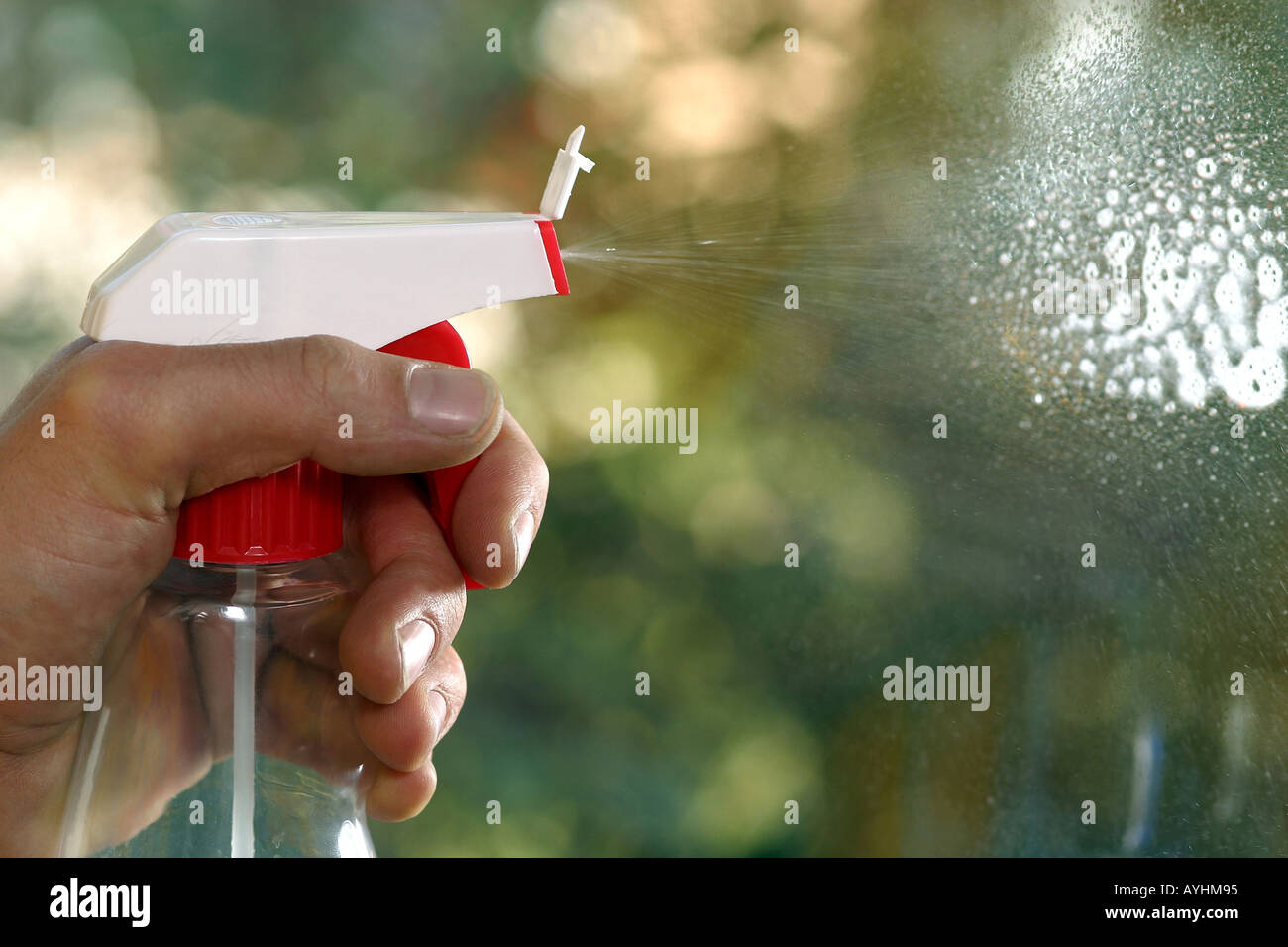 Fenster putzen Stock Photo