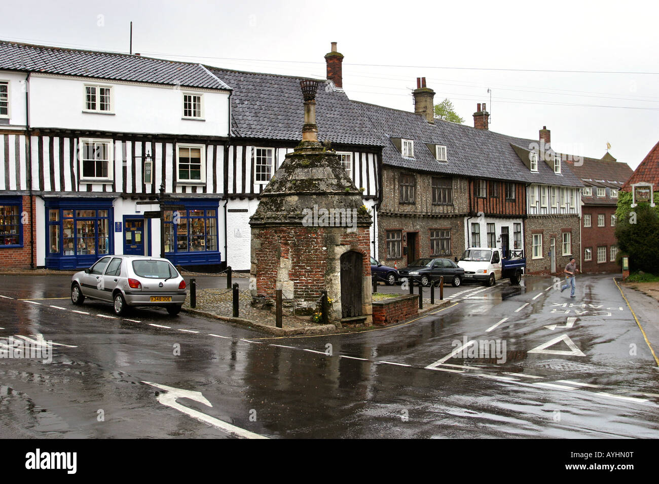 UK England Norfolk Little Walsingham Common Place village pump house known as the beacon with