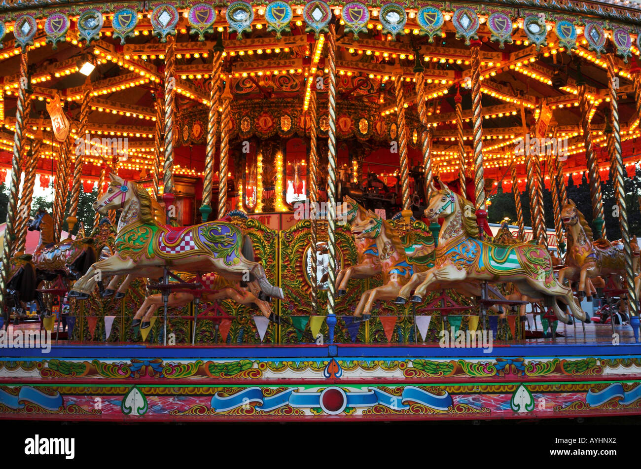 Fair ground ride at sunset hi-res stock photography and images - Alamy