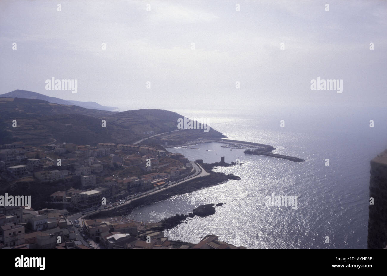 Blick auf den Yachthafen von Capo testa Sardinien Italien Stock Photo