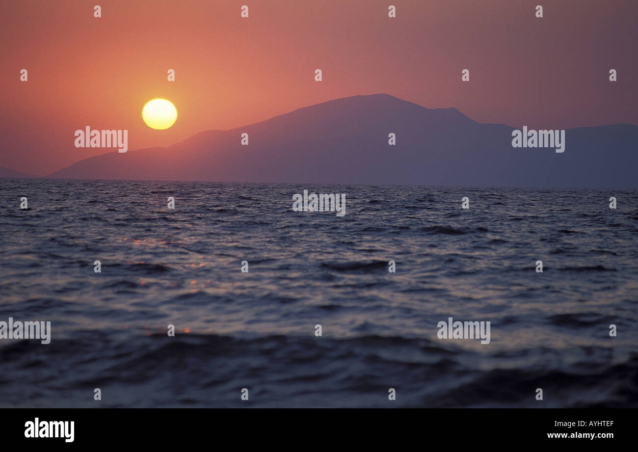 Dammerung ueber dem Meer Stock Photo