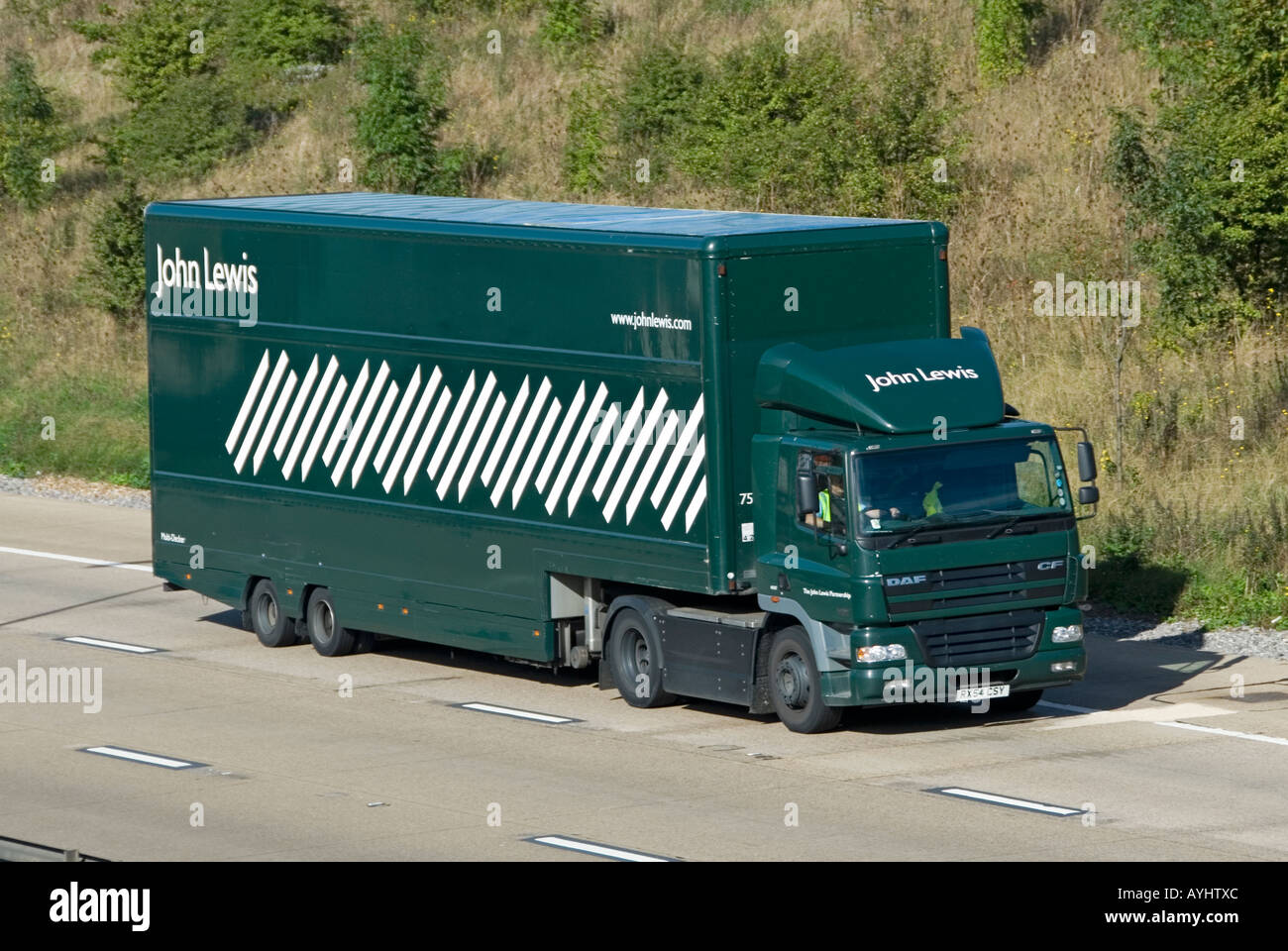 John Lewis articulated DAF delivery lorry and trailer Stock Photo Alamy
