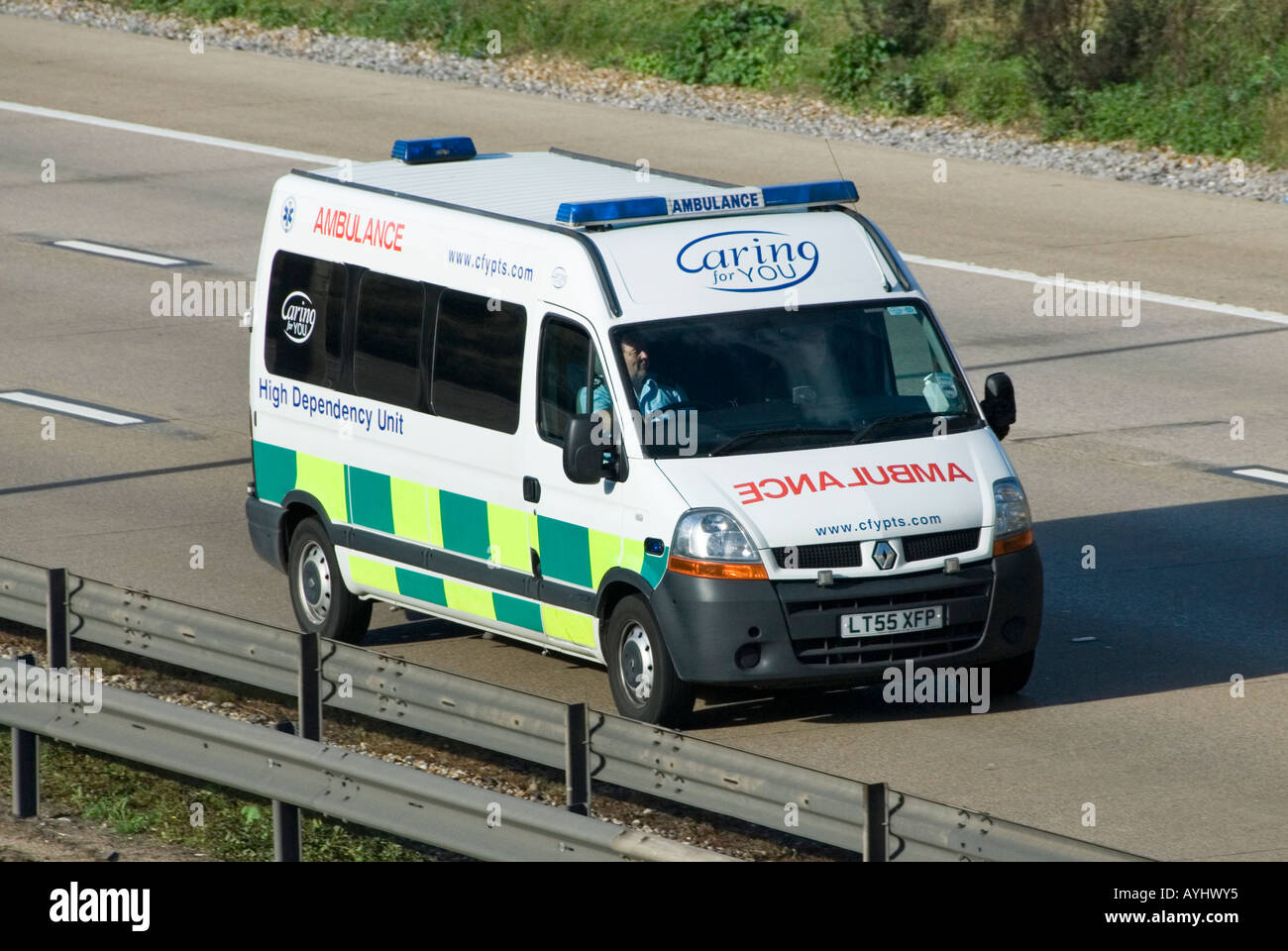 Private company provides patient delivery ambulance service to public & private sector Stock Photo