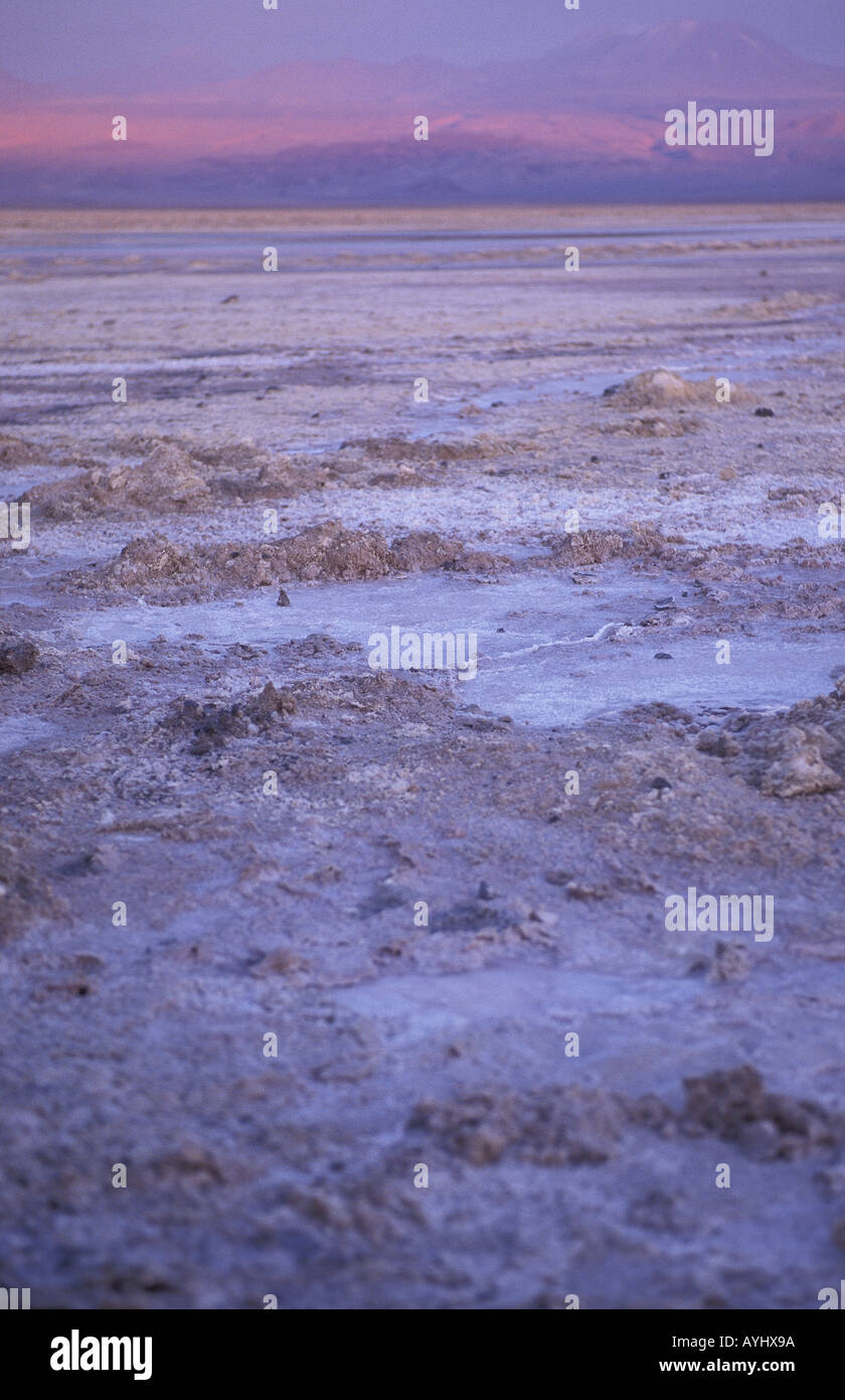 Wueste Salar de Atacama Salzsee Chile Stock Photo