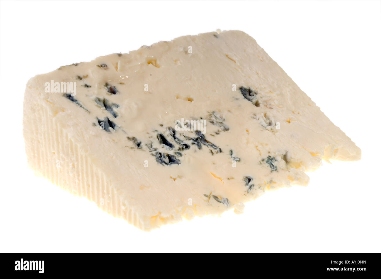 Portion of soft blue cheese Stock Photo