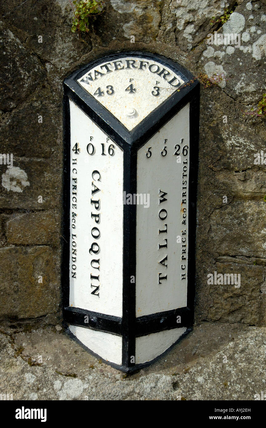 Unusual milestone in Lismore Co Waterford Ireland Stock Photo