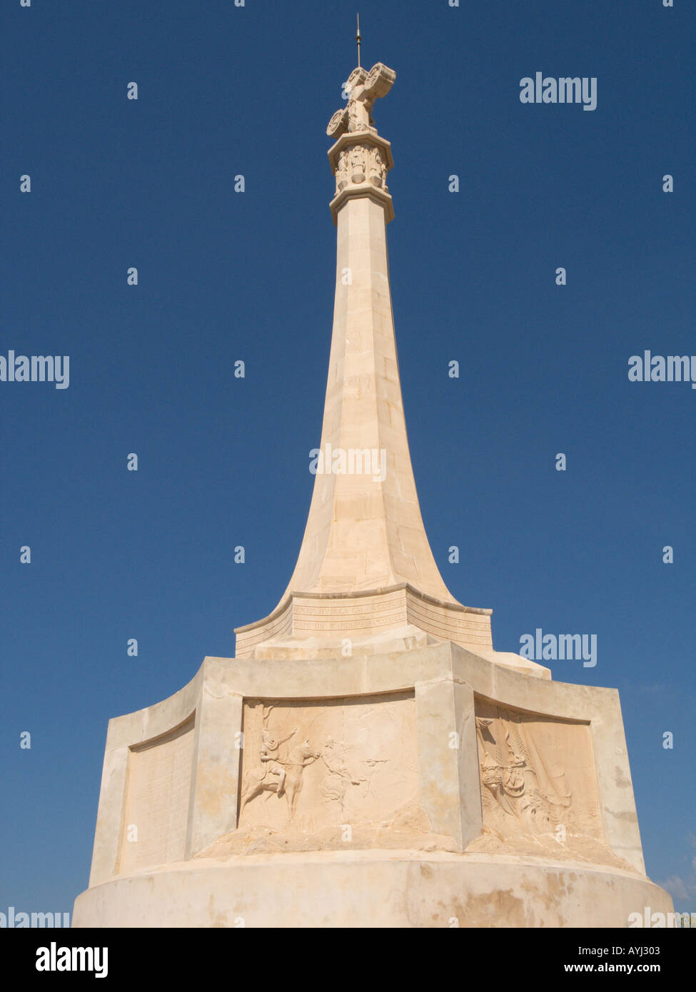 Santa Ponsa Monument, Santa Ponsa Bay, Calvià, Ponent Region, Majorca, Spain Stock Photo