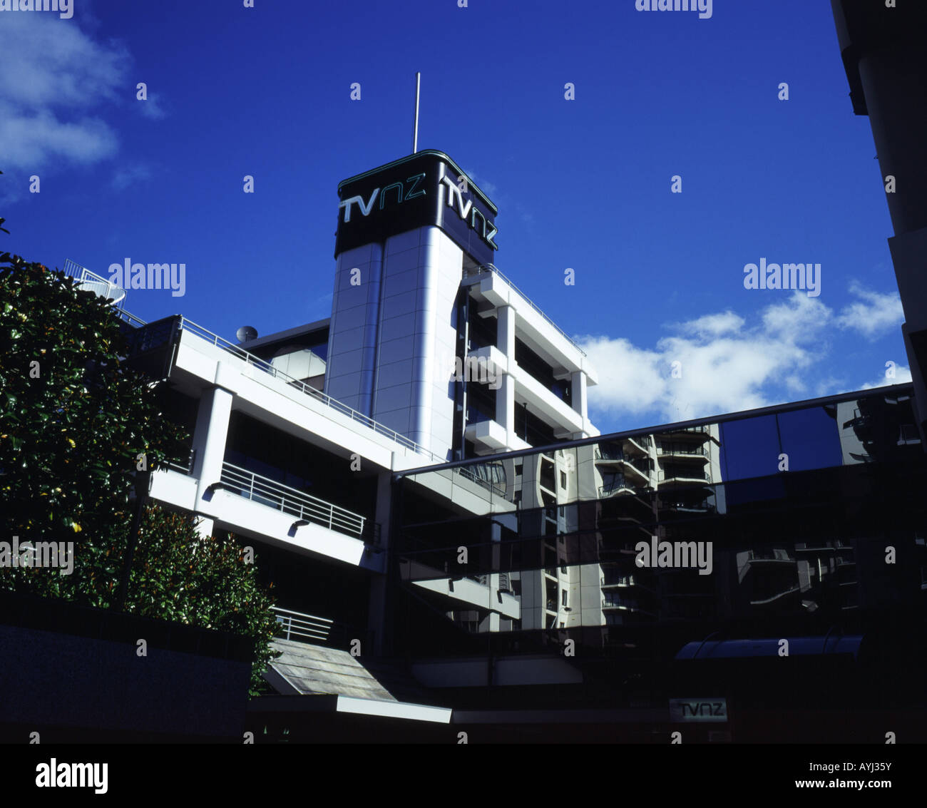 TV New Zealand headquarters, Auckland Stock Photo Alamy