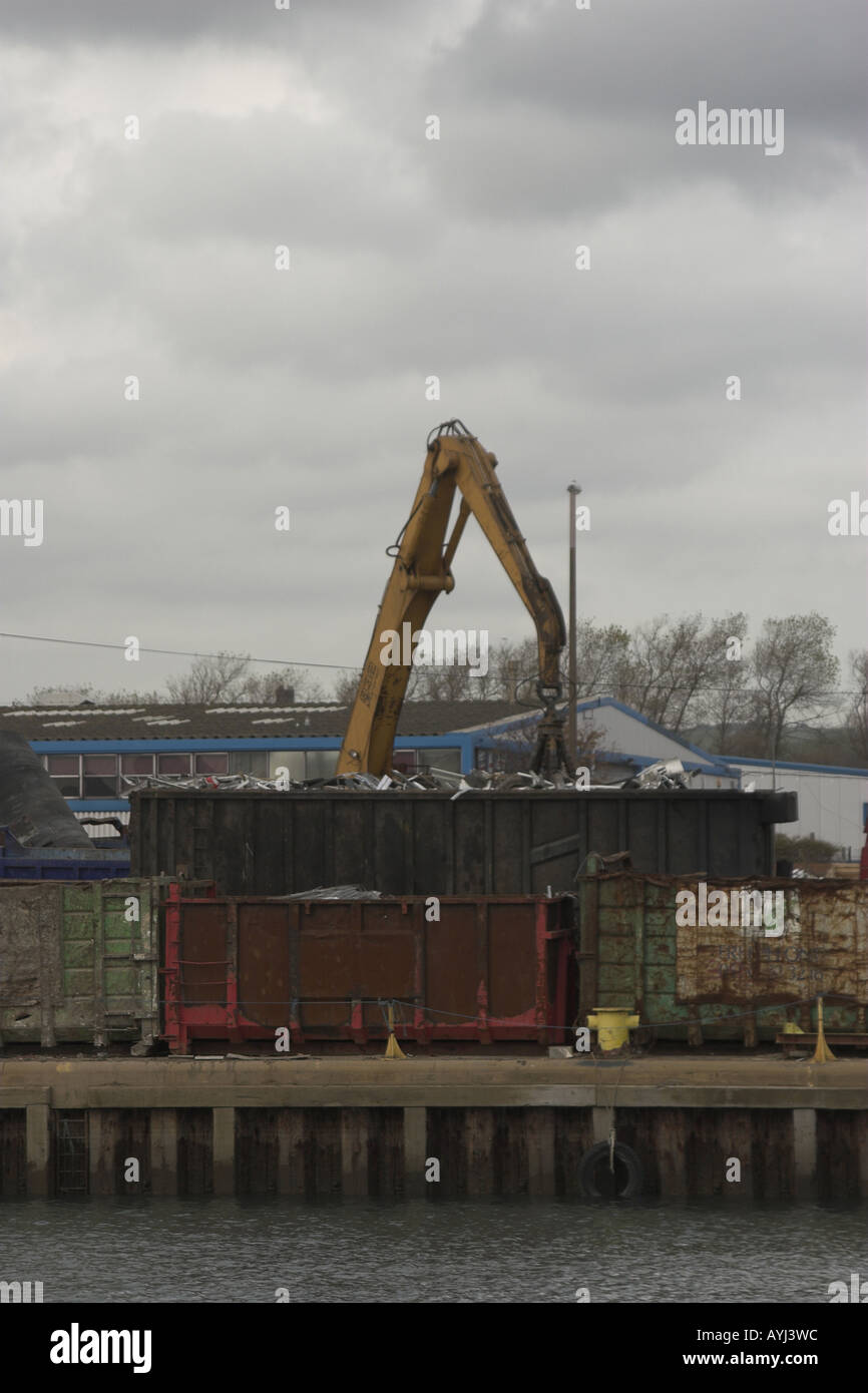 An assorted metal disposal facility in West Sussex. Stock Photo