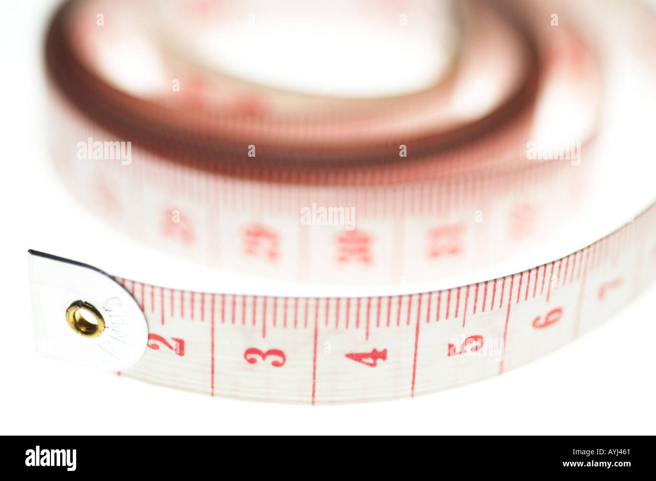 Tape measure on a white background Stock Photo - Alamy