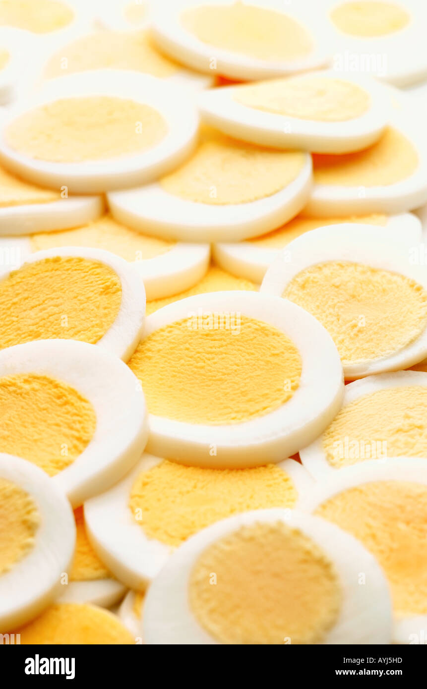 sliced egg Stock Photo