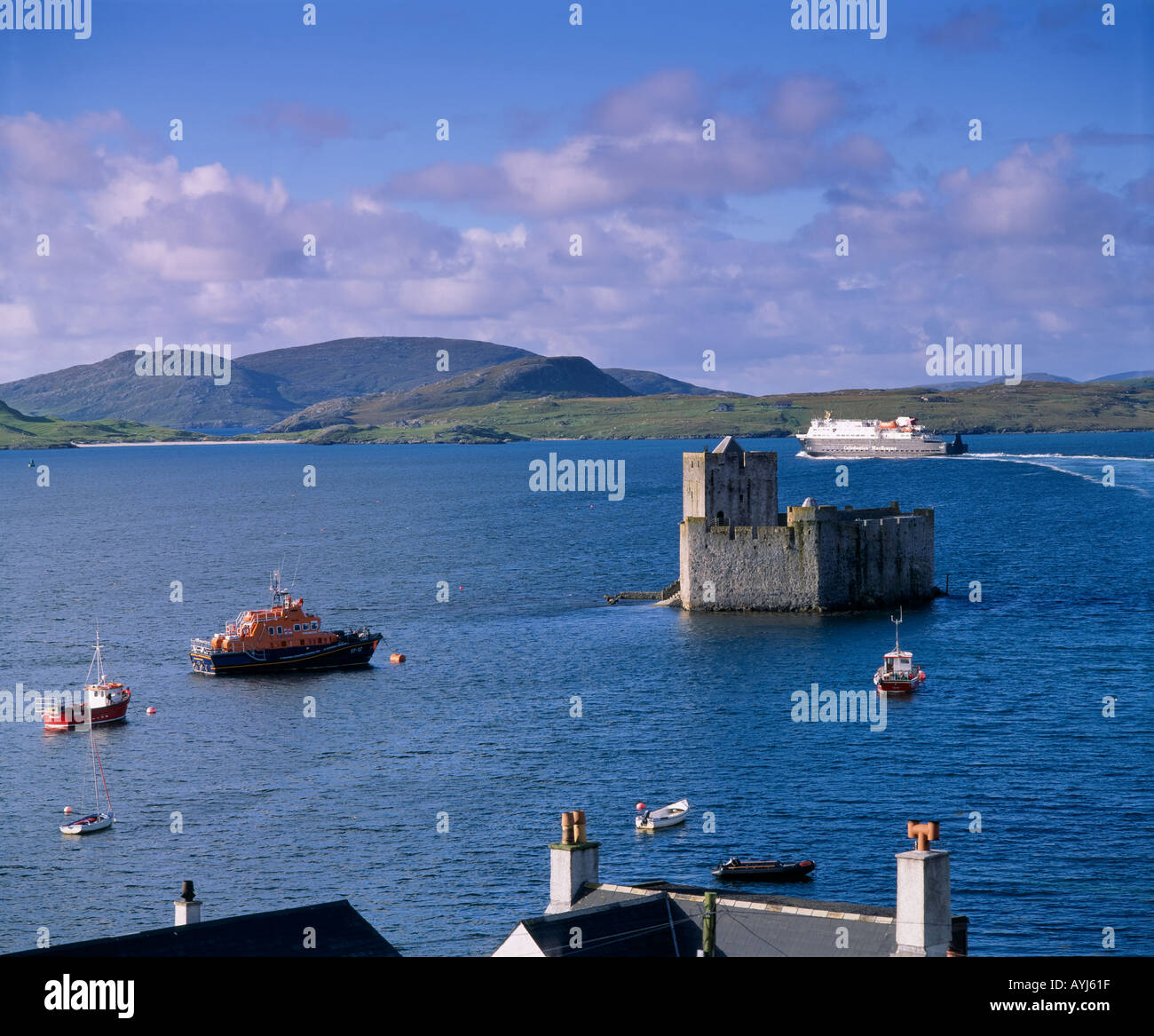 Scotland, Western Isles, Isle of Barra, Castlebay, Kisimul Castle Stock