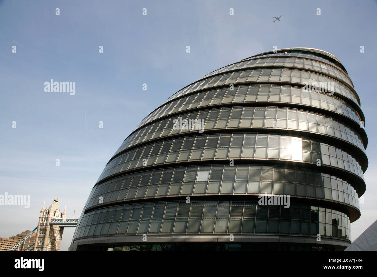 Tower Bridge and Mayor of London GLA building London, England Stock Photo