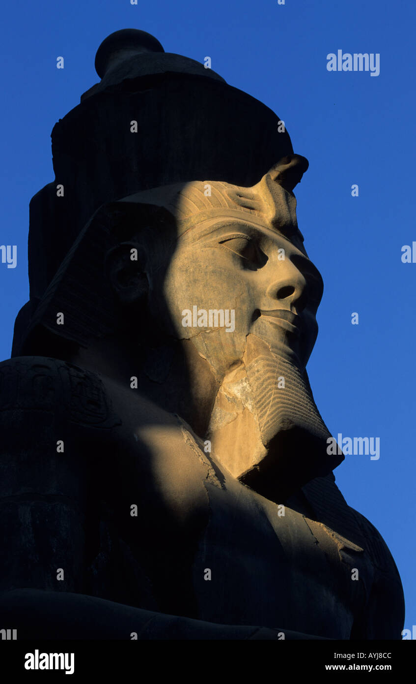 Statue of Ramses II Luxor Temple Luxor Egypt Stock Photo - Alamy
