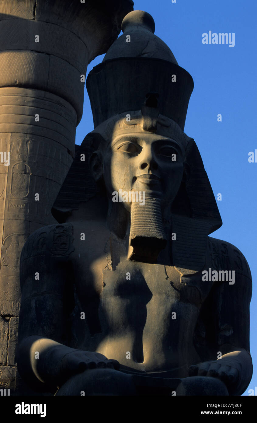 Statue of Ramses II Luxor Temple Luxor Egypt Stock Photo - Alamy