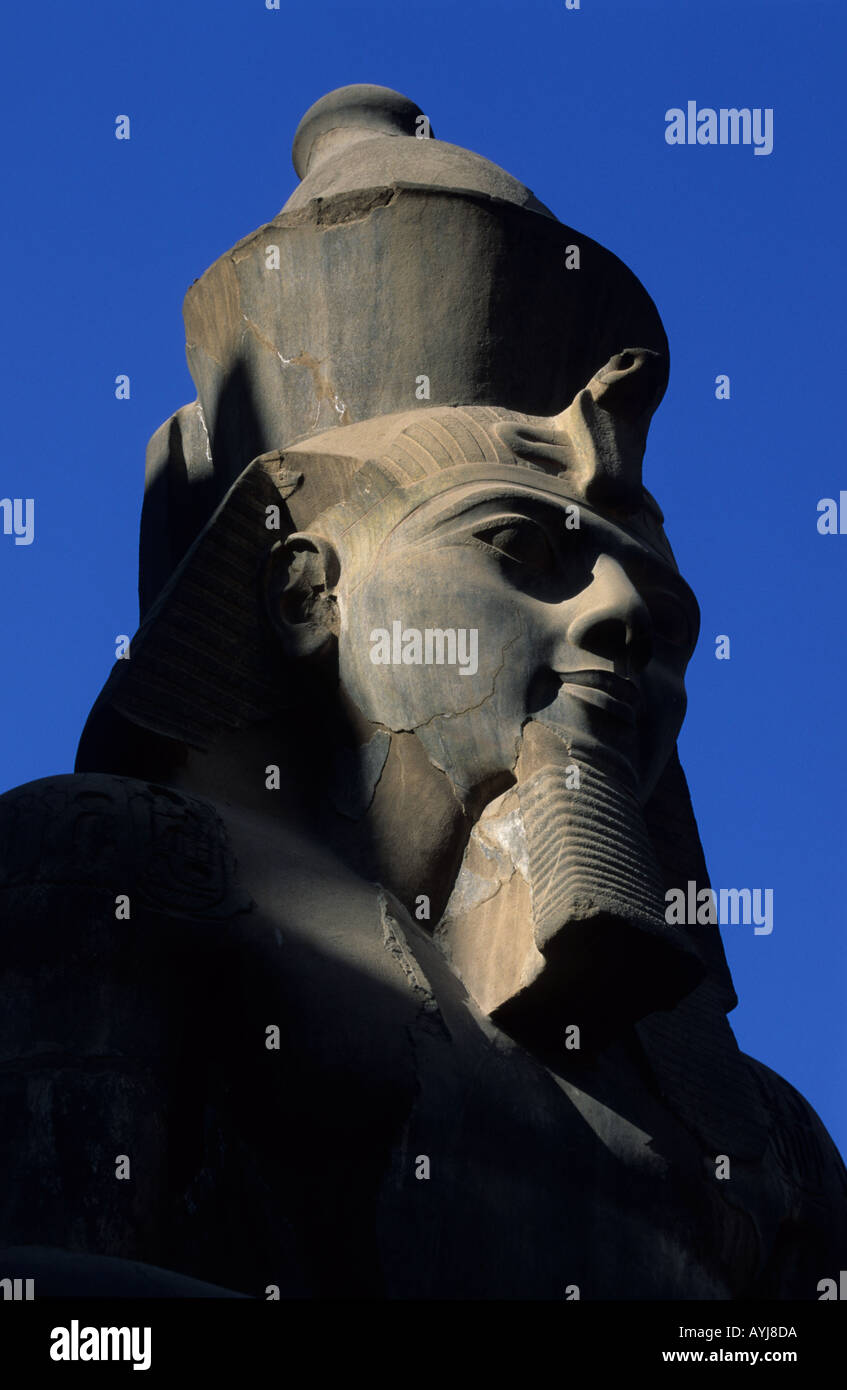 Statue of Ramses II Luxor Temple Luxor Egypt Stock Photo - Alamy