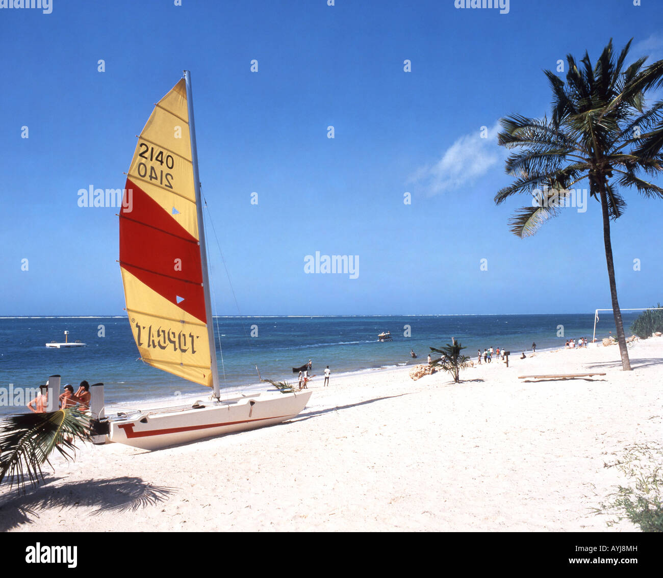 Hotel InterContinental Resort beach, Mombasa, Mombasa County, Republic of Kenya Stock Photo